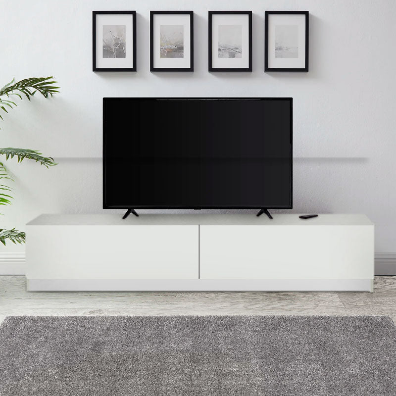 Έπιπλο Τηλεόρασης Ahenk Από Μελαμίνη Χρώμα Λευκό 160X31,3X32,9