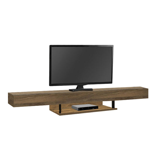 Έπιπλο Τηλεόρασης Επιτοίχιο Albares με LED Χρώμα Καρυδί 150x29,6x22