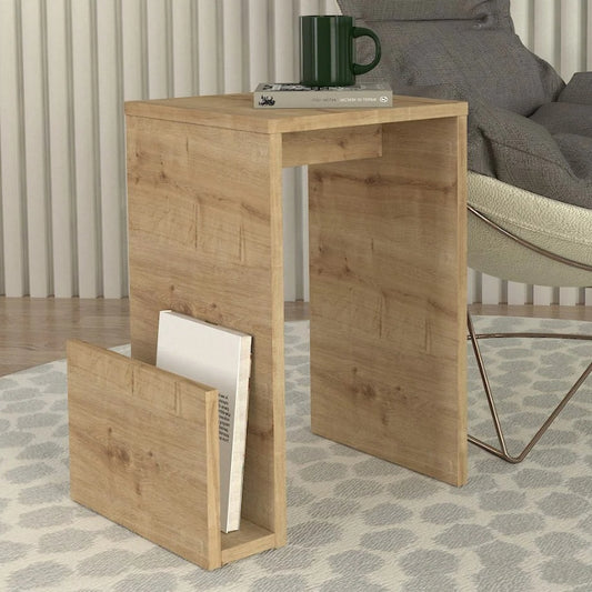 Τραπεζάκι Βοηθητικό Regnar Χρώμα Sapphire Oak 43,1x33,5x52