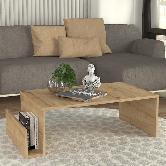 Τραπεζάκι Σαλονιού Regnar Χρώμα Sapphire Oak 100,6x55x31,8