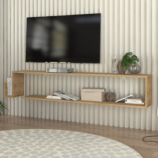 Έπιπλο Τηλεόρασης Επιτοίχιο Regnar Χρώμα Sapphire Oak 168,6x25x31,8