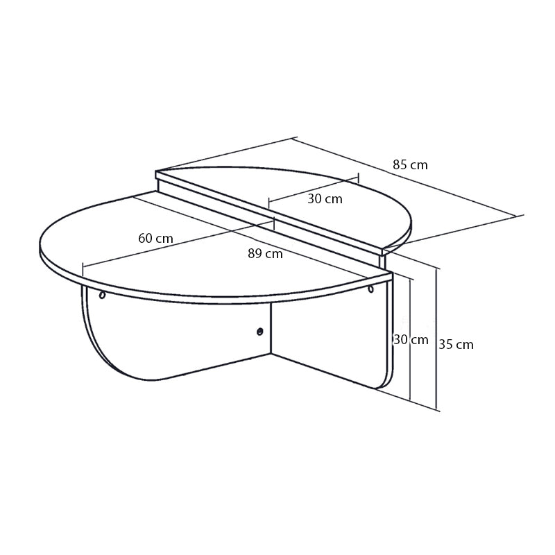 Τραπεζάκι Σαλονιού Nilvia Χρώμα Sapphire Oak Ø85x35
