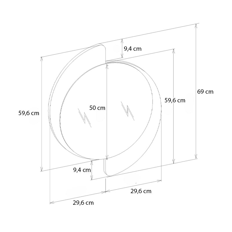 Καθρέπτης Τοίχου Sevilla Χρώμα Sandstone - Travertine 59,2x2,2x69