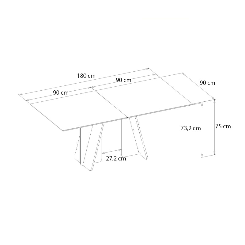 Τραπέζι Sevilla Χρώμα Sandstone - Travertine 180x90x75