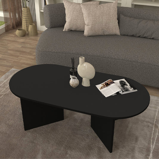 Τραπεζάκι Σαλονιού Cortado Χρώμα Μαύρο 120x60x39,6