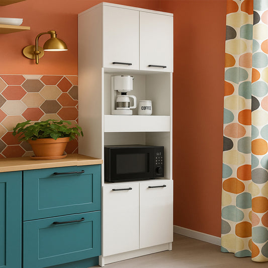 Ντουλάπι Κουζίνας - Μπάνιου Alvento Χρώμα Λευκό 60x42x180