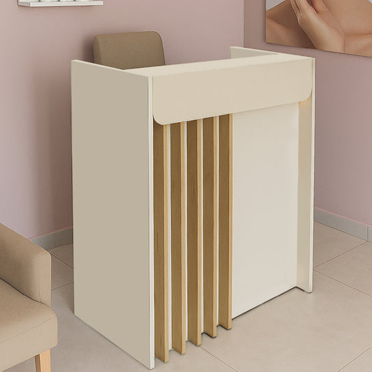 Γραφείο Υποδοχής - Reception Karibu με LED Χρώμα Sandstone - Sepet Oak 90x40x100