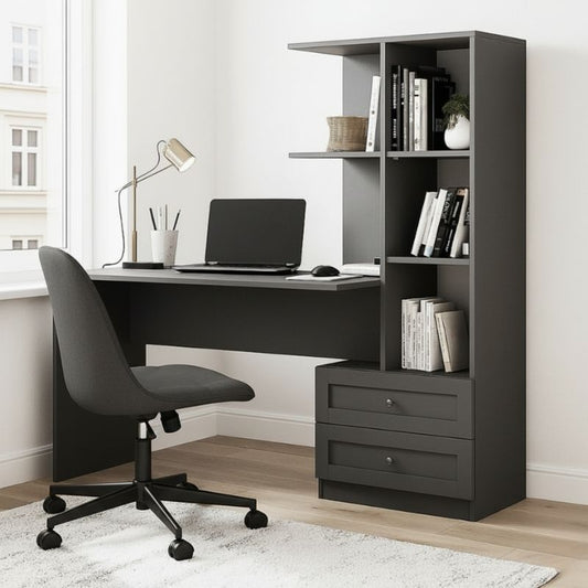 Γραφείο Εργασίας Mantra Χρώμα Ανθρακί 150x60x152