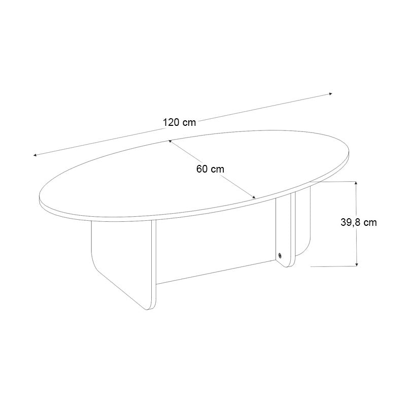 Ravey Coffee Table Sencron Black 120x60x39.8