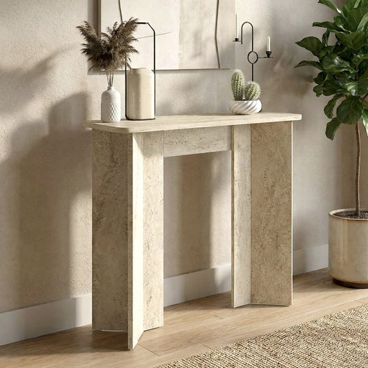 Κονσόλα Mara Χρώμα Travertine 90x29,6x91,8