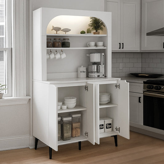 Έπιπλο Κουζίνας με LED Melinta 4 Χρώμα Λευκό 120x40x181,8