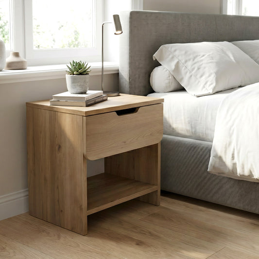 Κομοδίνο Mida Χρώμα Sepet Oak 45x40x52