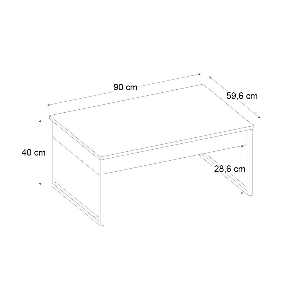 Τραπεζάκι Σαλονιού Orontes Χρώμα Καρυδί 90x59,6x40