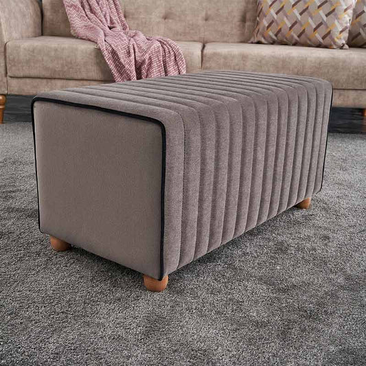 Σκαμπώ Mabel Βελούδινο Χρώμα Γκρι 80x40x40
