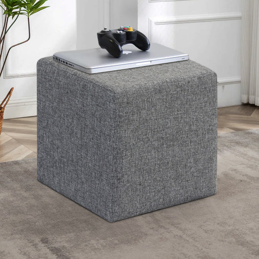 Σκαμπώ Kare Υφασμάτινο Χρώμα Γκρι 40x40x40