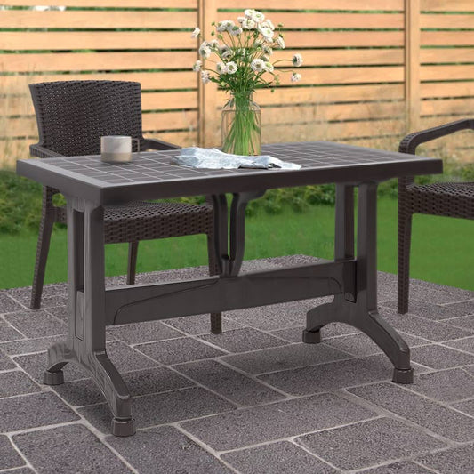 Τραπέζι Πολυπροπυλενίου Callan Χρώμα Καφέ 120x70x73