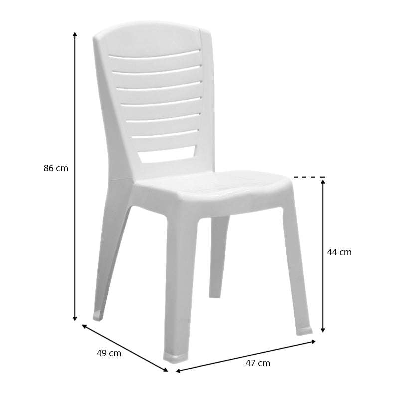 Καρέκλα Πολυπροπυλενίου Tabia Χρώμα Λευκό 47x49x86