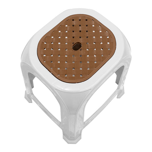 Σκαμπώ Πολυπροπυλενίου Στοιβαζόμενο Desia Χρώμα Λευκό 35x35x45