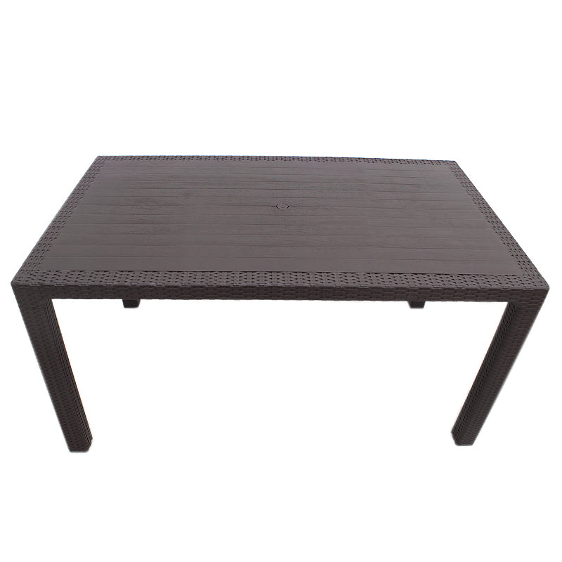 Τραπέζι Πολυπροπυλενίου Kalan Χρώμα Καφέ 150X90X75