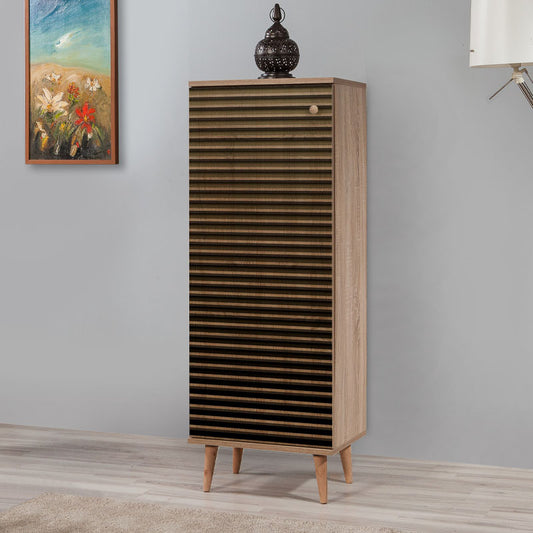 Παπουτσοθήκη - Ντουλάπι Soho από Μελαμίνη Χρώμα Sonoma 50x38x135