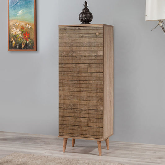 Παπουτσοθήκη - Ντουλάπι Soho από Μελαμίνη Χρώμα Sonoma 50x38x135