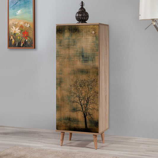 Παπουτσοθήκη - Ντουλάπι Soho από Μελαμίνη Χρώμα Sonoma 50x38x135