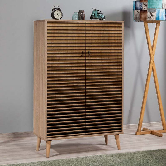 Παπουτσοθήκη - Ντουλάπι Soho από Μελαμίνη Χρώμα Sonoma 80x36x127