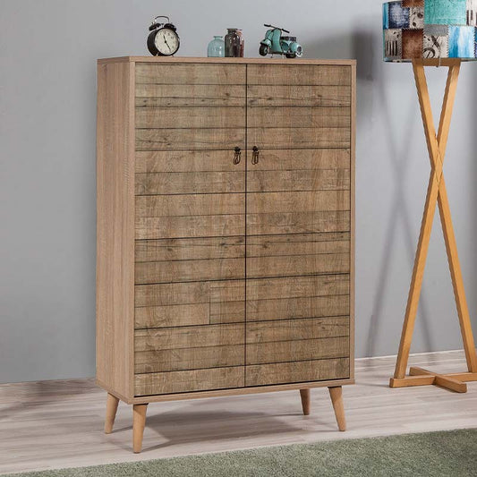 Παπουτσοθήκη - Ντουλάπι Soho από Μελαμίνη Χρώμα Sonoma 80x36x127