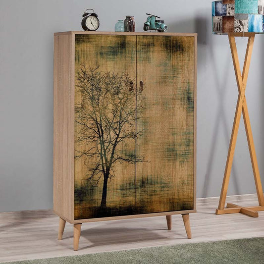 Παπουτσοθήκη - Ντουλάπι Soho από Μελαμίνη Χρώμα Sonoma 80x36x127