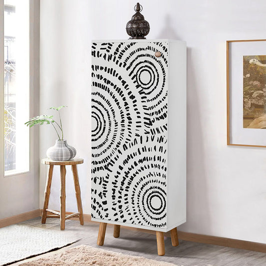 Ντουλάπι Κουζίνας/Μπάνιου - Παπουτσοθήκη Assiri από Μελαμίνη Χρώμα Λευκό 50x38x135