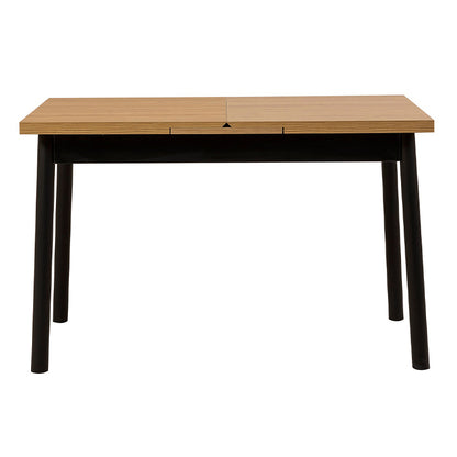 Τραπέζι Jemmy Επεκτεινόμενο Από Μελαμίνη Χρώμα Φυσικό - Μαύρο 120/153X75X77