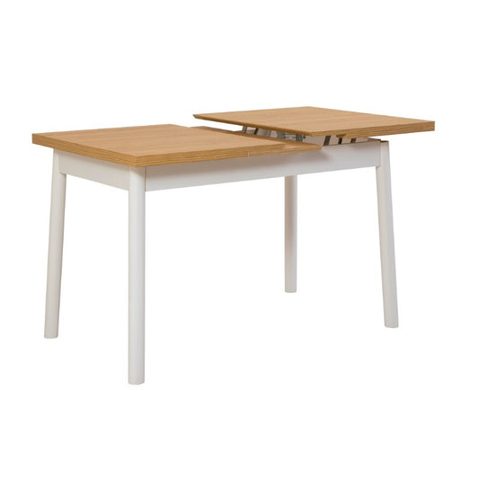 Τραπέζι Jemmy Επεκτεινόμενο Χρώμα Φυσικό - Λευκό 120/153x75x77