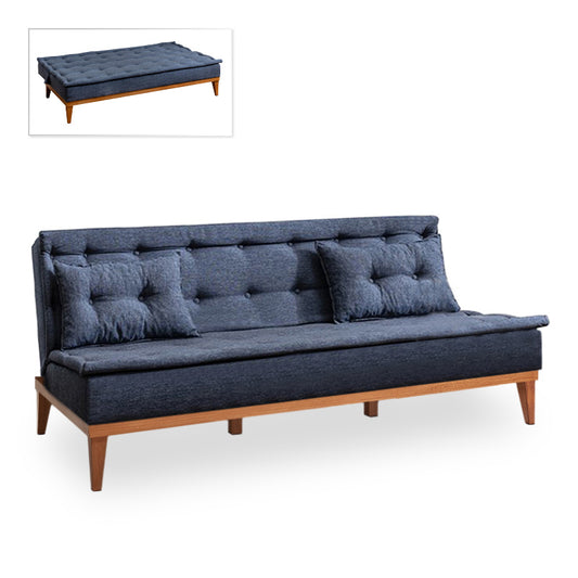 Καναπές - Κρεβάτι Veron Τριθέσιος Υφασμάτινος Χρώμα Σκούρο Μπλε 180X80X78