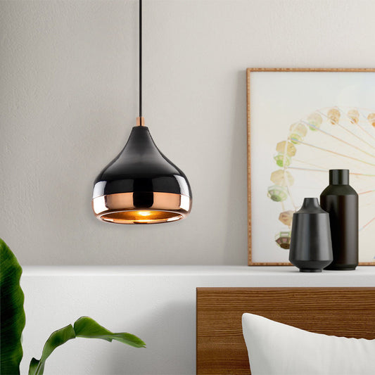 Φωτιστικό Οροφής Precious E27 Μεταλλικό Μονόφωτο Χρώμα Μαύρο - Bronze Φ17x112