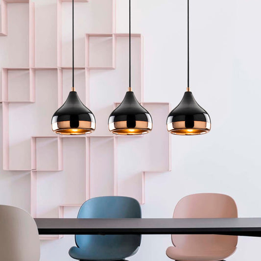 Φωτιστικό Οροφής Precious E27 Μεταλλικό Τρίφωτο Χρώμα Μαύρο - Bronze 67x17x111