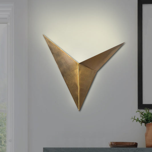 Απλίκα Τοίχου Bird Μεταλλική Χρώμα Χρυσό Vintage 34x5x34