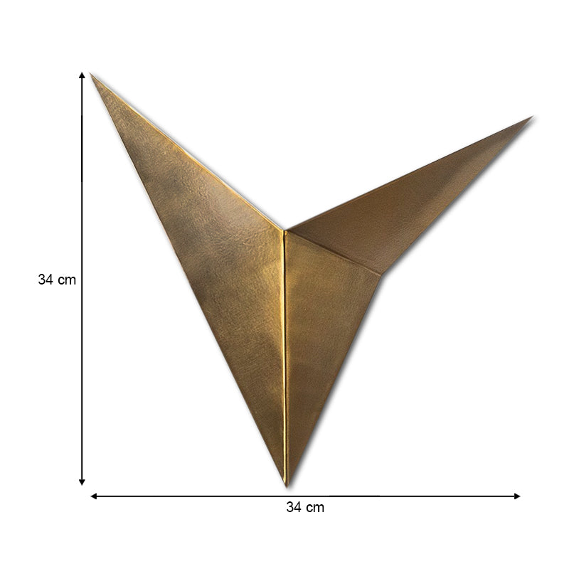 Απλίκα Τοίχου Bird Μεταλλική Χρώμα Χρυσό Vintage 34x5x34