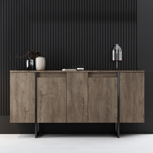 Μπουφές Luxe Χρώμα Καρυδί 160x35x80