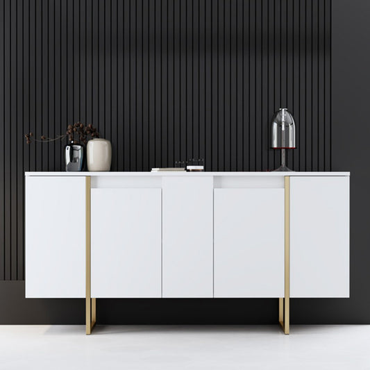 Μπουφές Luxe Χρώμα Λευκό - Χρυσό 160x35x80