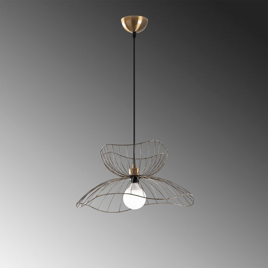 Φωτιστικό Οροφής Farac E27 Μεταλλικό Μονόφωτο Χρώμα Χρυσό Vintage Ø50x31/111