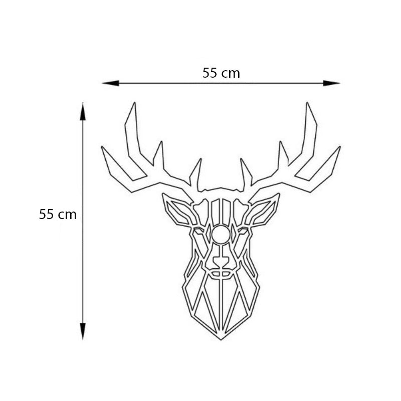 Απλίκα Τοίχου Deer E27 Μεταλλική Χρώμα Μαύρο 55x12x55