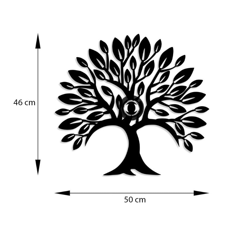 Απλίκα Τοίχου Tree E27 Μεταλλική Χρώμα Μαύρο 50x9x46