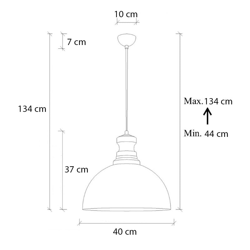 Φωτιστικό Οροφής Vinci IΙΙ E27 Μεταλλικό Μονόφωτο Χρώμα Χάλκινο Vintage Ø40x134