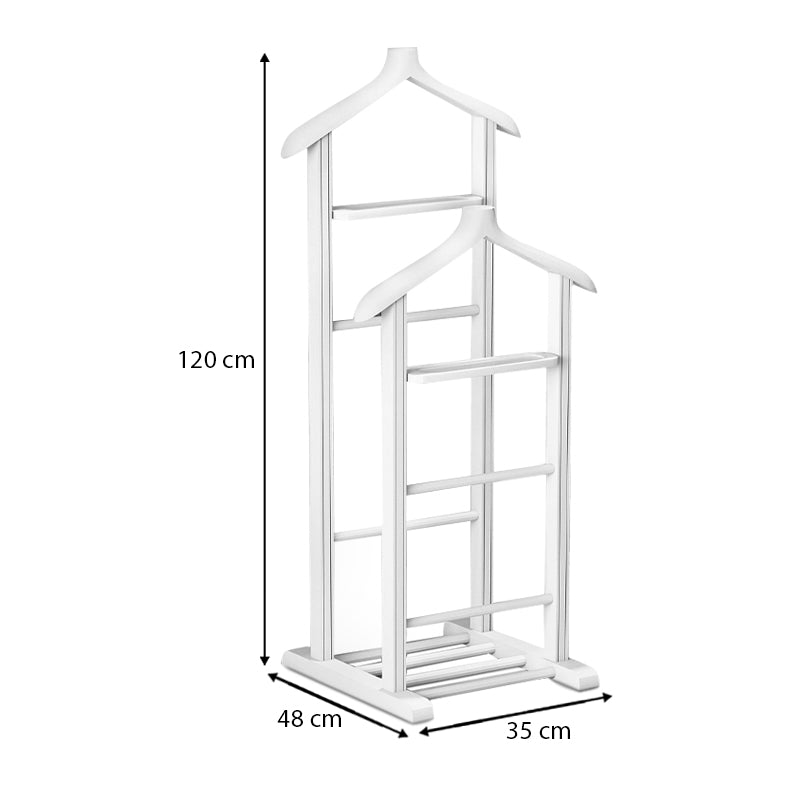 Επιδαπέδια Κρεμάστρα Beta II Ξύλινη Χρώμα Λευκό 48x35x120
