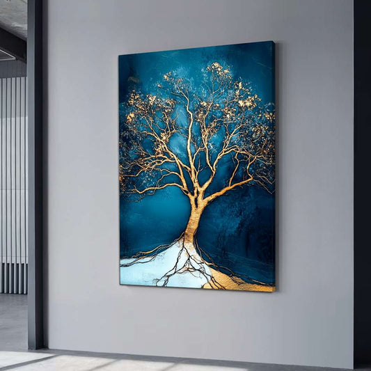 Πίνακας σε Καμβά "Golden Tree" Ψηφιακής Εκτύπωσης 70x100x3