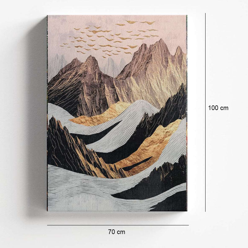 Πίνακας σε Καμβά "Abstract Mountain" Ψηφιακής Εκτύπωσης 70x100x3