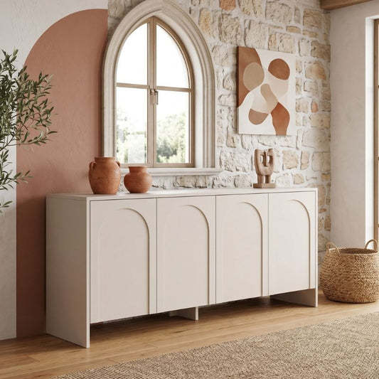 Μπουφές Aurelia Χρώμα Κρεμ 180x45x80