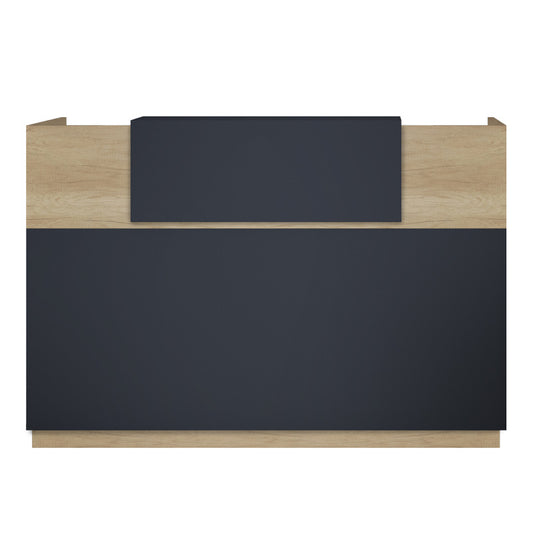 Γραφείο Reception Lotus σε Χρώμα Φυσικό - Ανθρακί 200x70x110