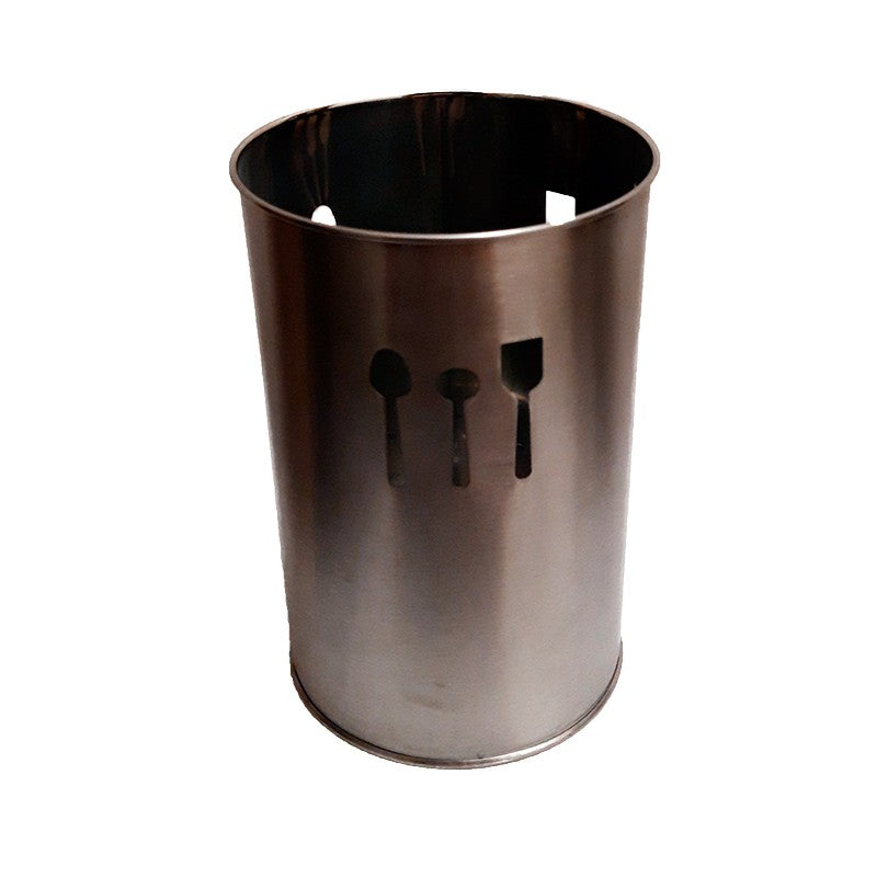 Κουταλοθήκη Μεταλλική Ασημί 9x9x18