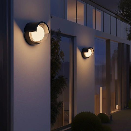 NEXA KLV-101-0252 Φωτιστικό Τοίχου / Απλίκα LED 6W 600lm 180° AC 220-240V Αδιάβροχο IP65 Θερμό Λευκό 2700K - Sanan SMD Chip & TÜV SÜD Driver - Μαύρο Ματ - Μ11 x Π9 x Υ11